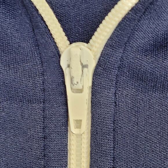 Vintage 90s MOD Crop Track Jacket M/L 21x26 Blue White Red - Picture 4 of 12